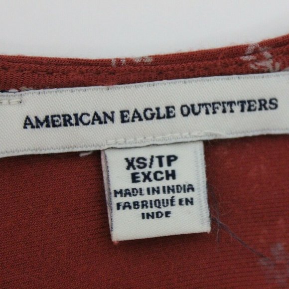 American Eagle Size XS Pink Red Romper Floral - Picture 3 of 8
